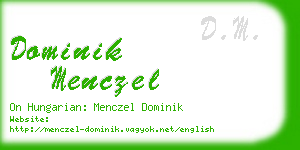 dominik menczel business card